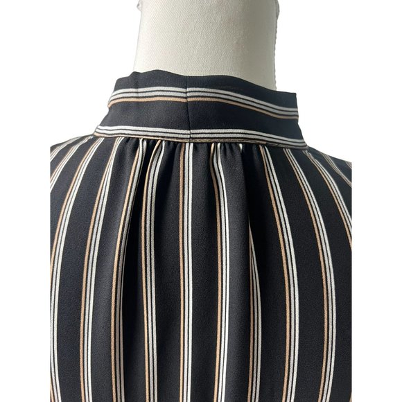 WHITE HOUSE BLACK MARKET Striped Bow Neck Tank Top Size 0 - Picture 6 of 7